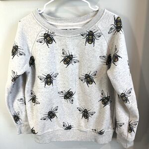 L.A. Soul Women’s Gray Bee Print Crewneck Sweatshirt Long Sleeve Pullover Medium